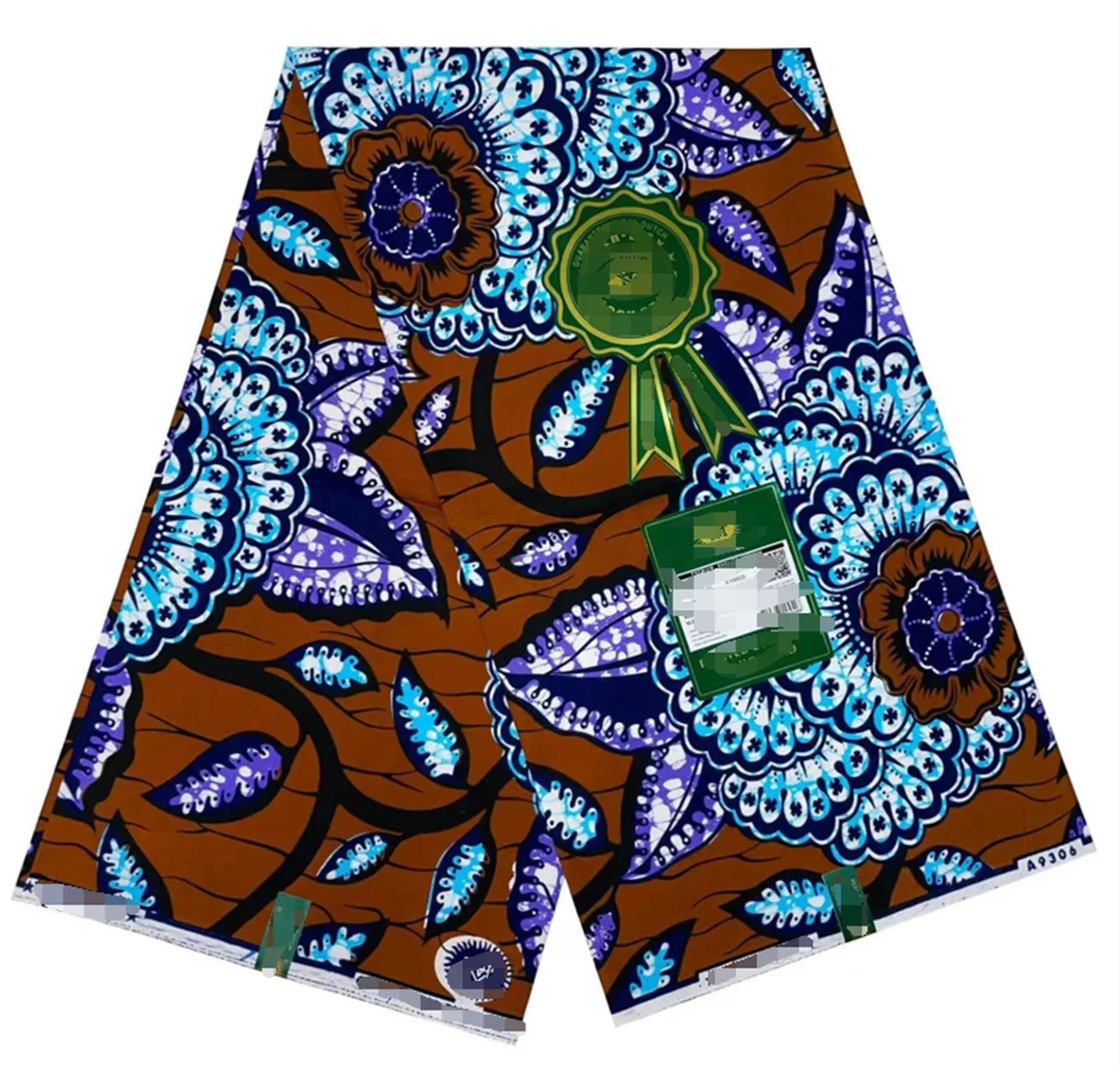 Most Popular Veritable African Wax Real Fabric 100% Cotton Ghana Nigeria Style 6 Yards High Quality Ankara Prints Wax Material