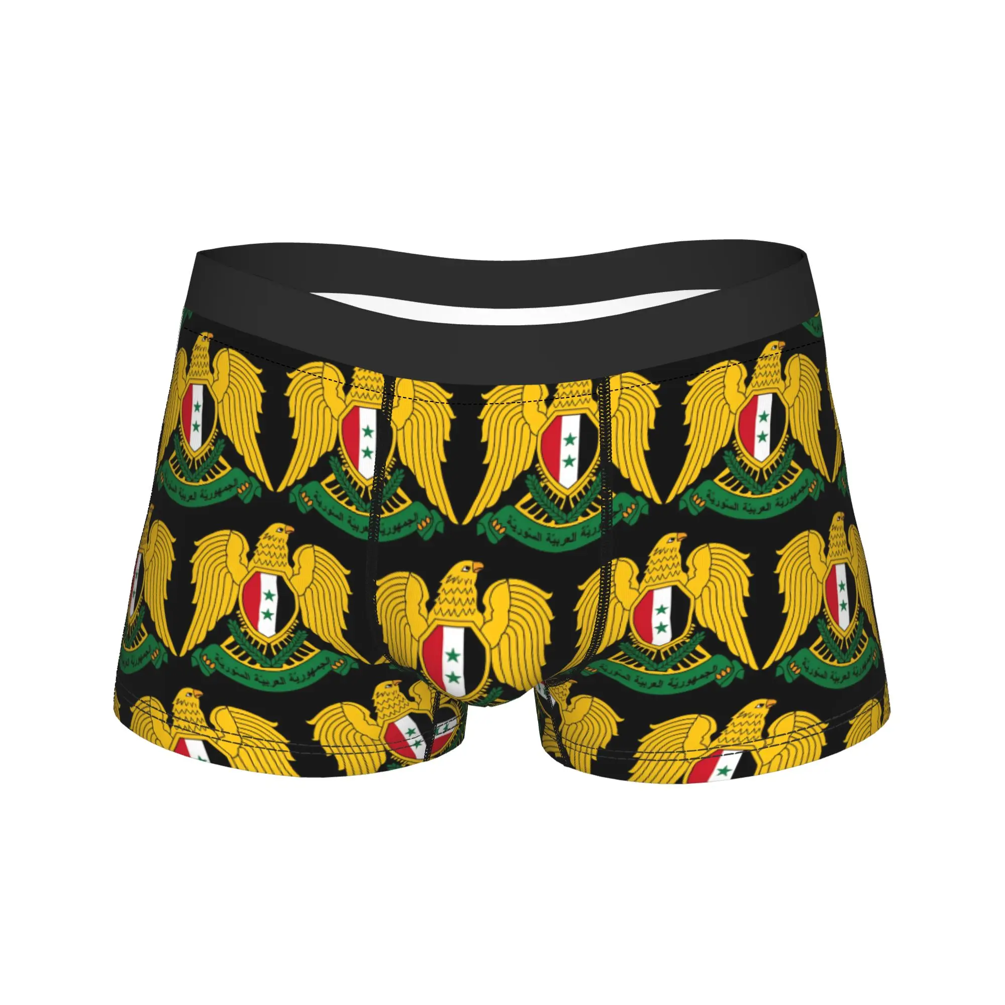 

Трусы-шорты мужские дышащие больших размеров с гербом Сирии, качественные, для багажника автомобиля