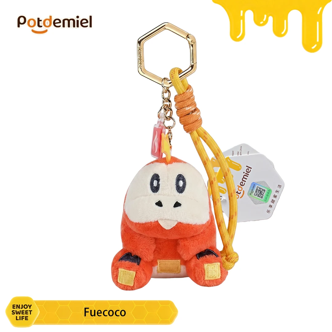 Potdemiel Pokemon Fuecoco Llavero de Peluche, Colgante para Equipaje, Anillo para Llaves de Coche, Regalo para Fiestas, Adorno Duradero, Regalo de Agradecimiento, Mini Unisex