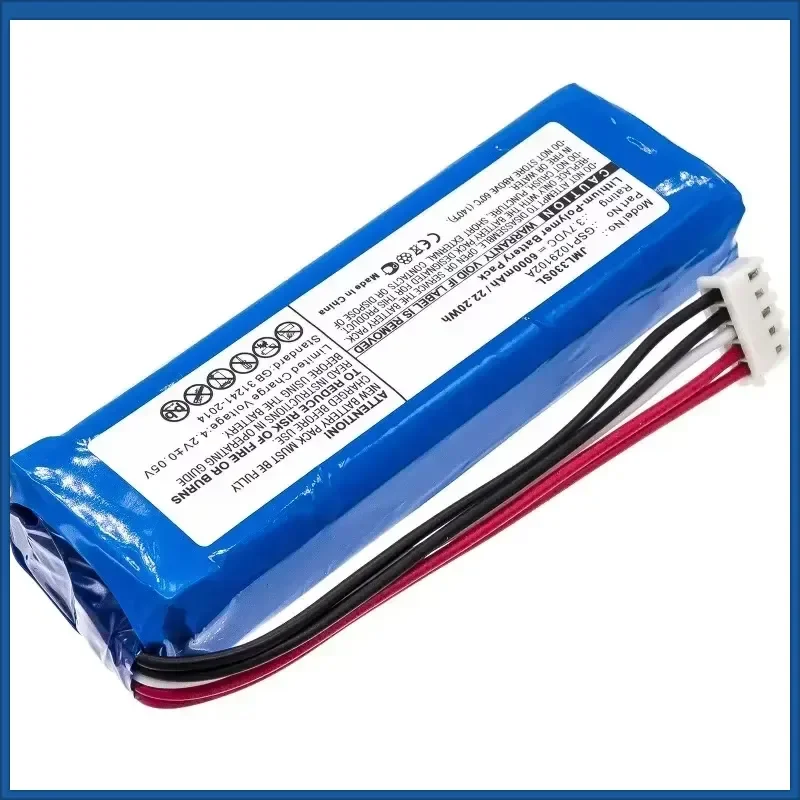 3.7V 6000mAh Battery for JBL Charge 3 GSP1029102A For Charge3 Stealth Edition Batteria High Qualty view 3
