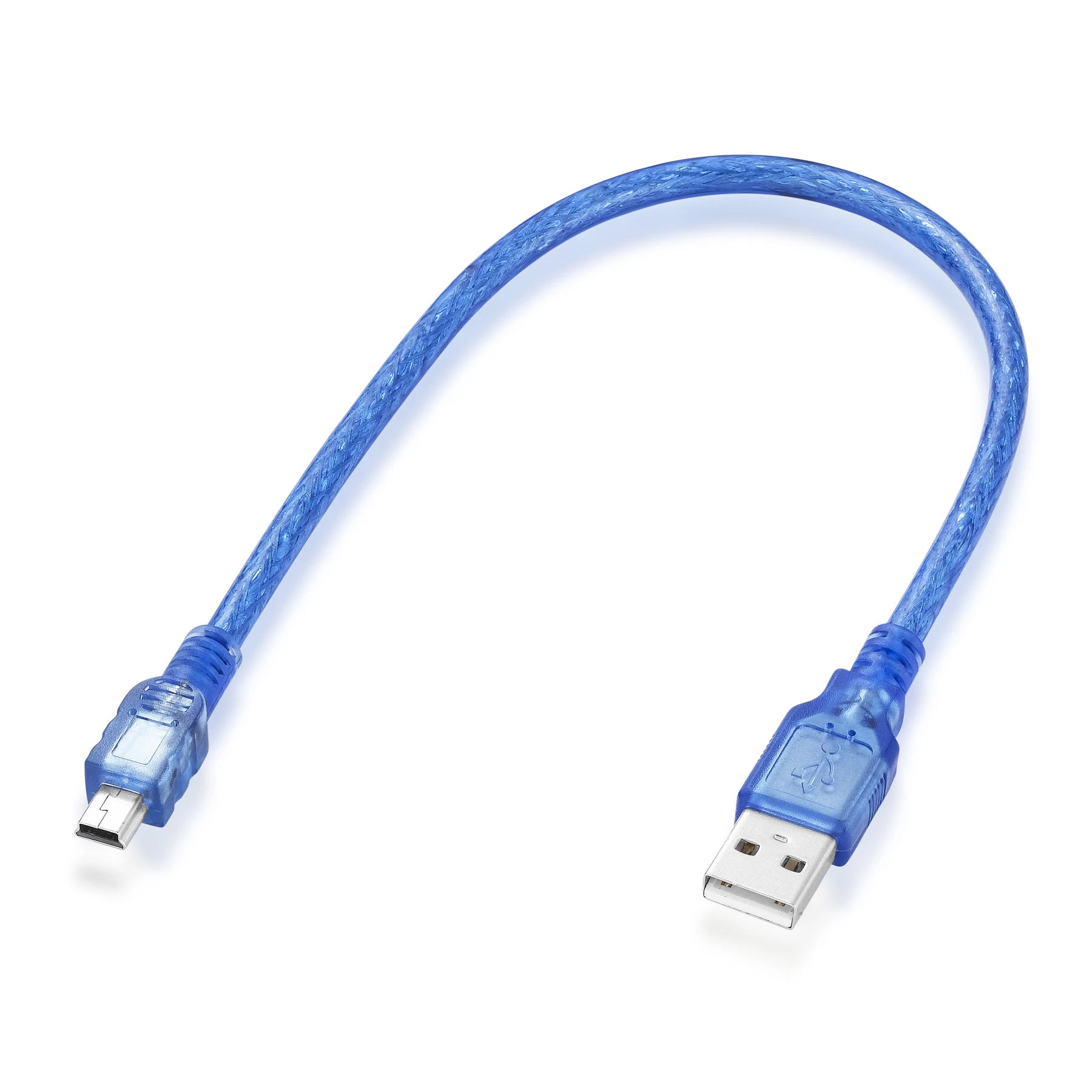 Bochara Mini 5P USB kabel USB 2.0 typ męski do Mini 5P męski kabel danych podwójne ekranowanie (folia + pleciony) 30cm 50cm 1m