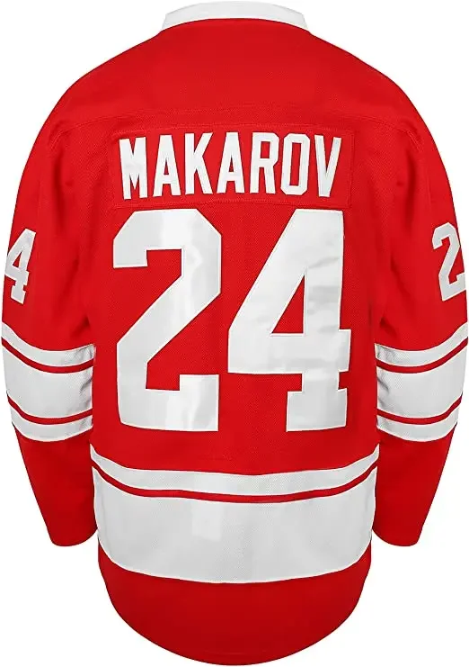 1980 USSR CCCP Russian  Sergei Makarov Jersey Red Ice Hockey Jersey 20 Vladislav Tretiak Jersey Sweater Stitched Letters Numbers