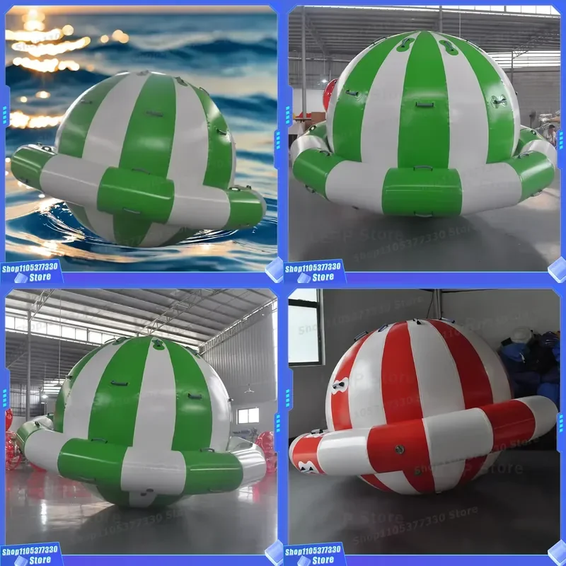 Inflatable Spinning Top Inflatable Water Rotating Disco Boat Crazy UFO Floating Towable