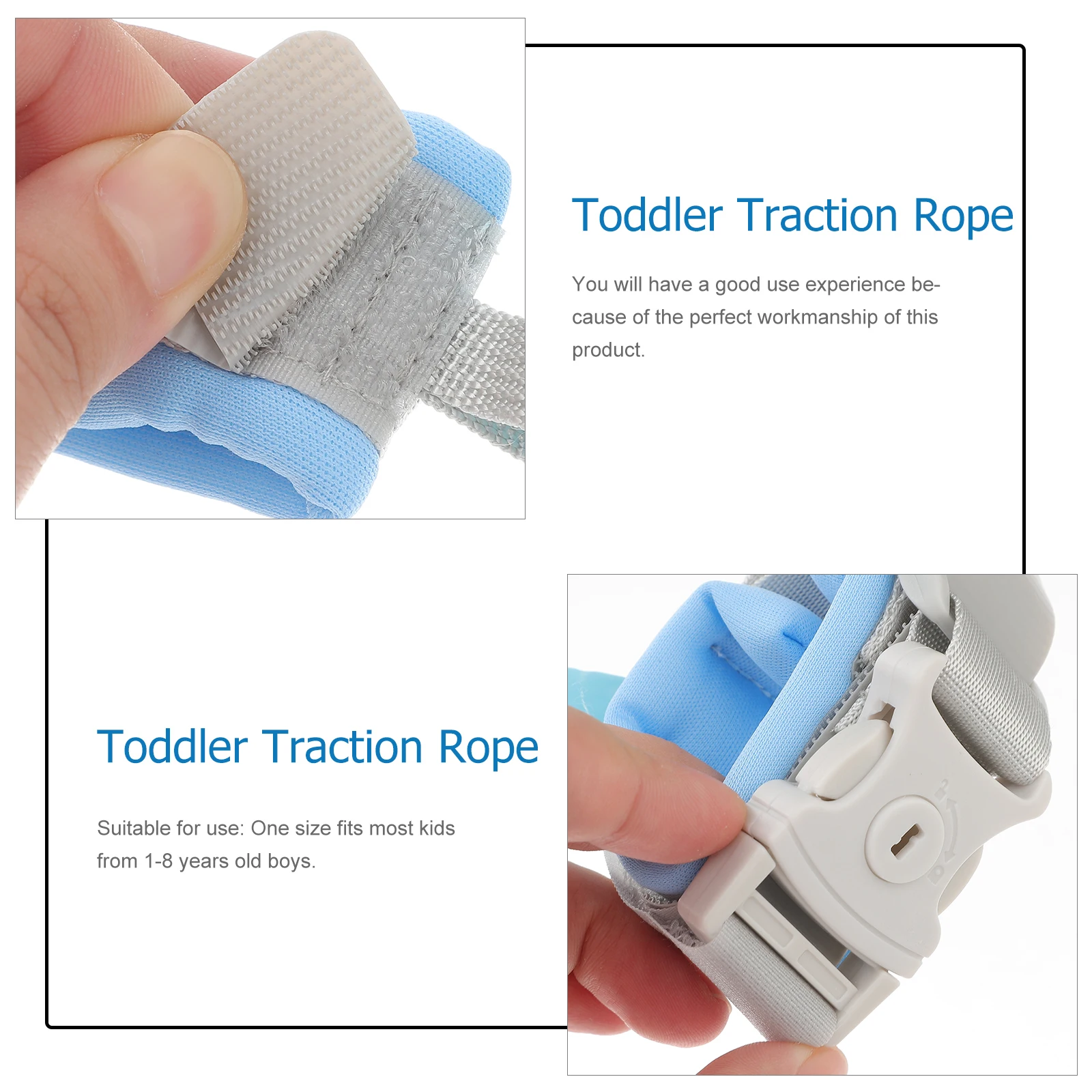 

Anti lost Bracelet Sky Blue 2m Baby Safety Harness Toddler Traction Rope PVC PU Learning Walk Belt Infant Security Leash