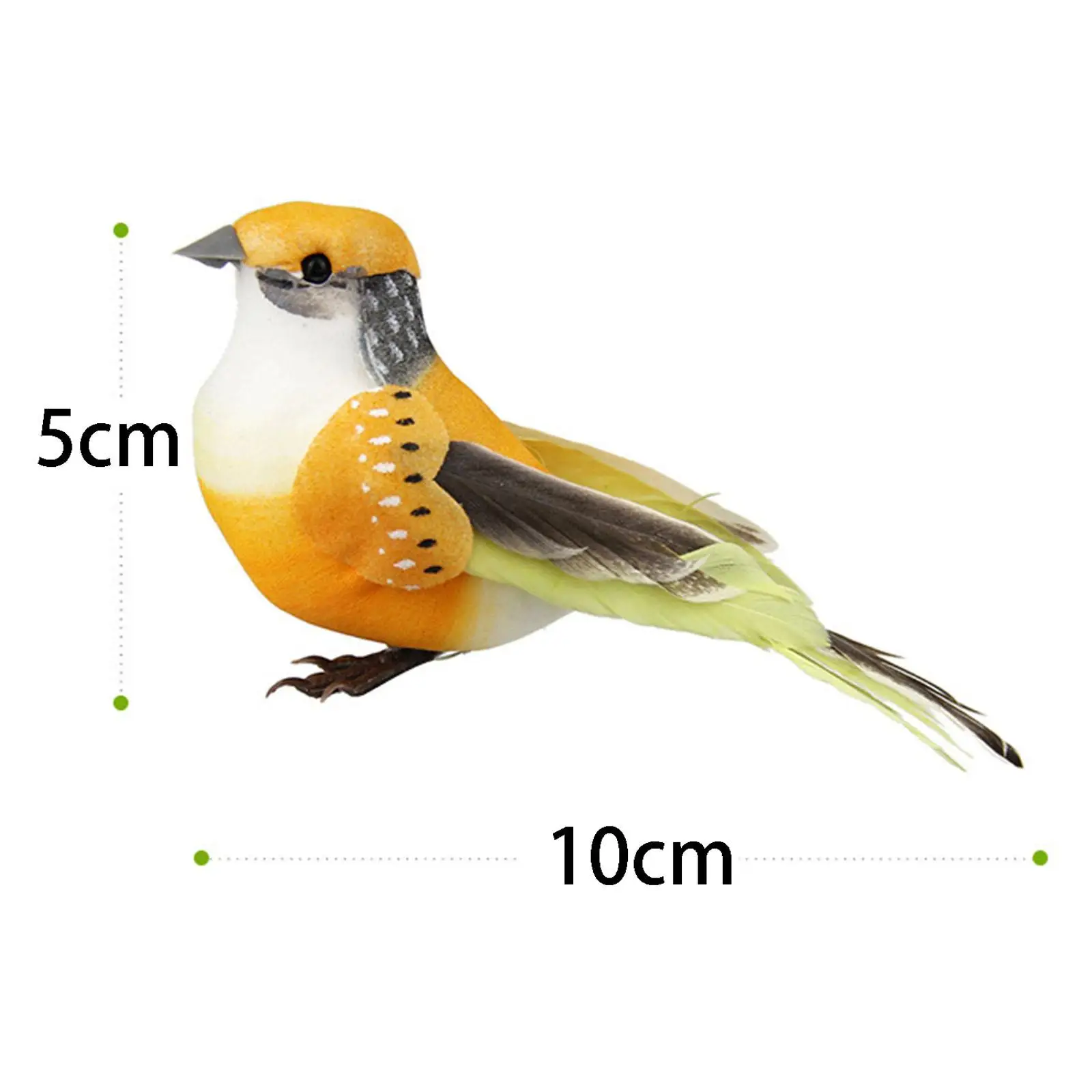 12 Pieces Simulation Foam Garden Bird Model Decorative 3.9x2inch Mixed Color for Photography Props Lightweight Multipurpose