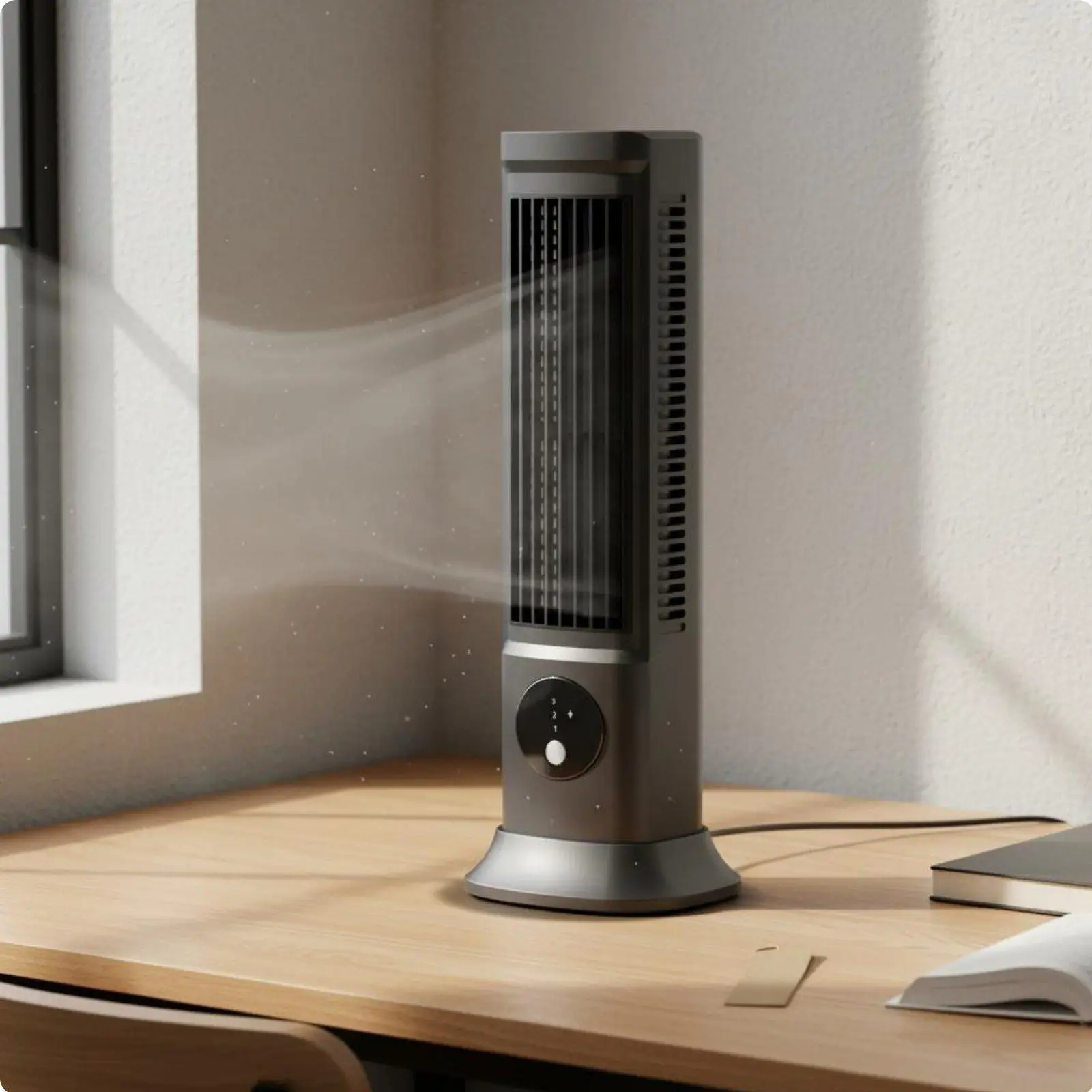 Bladeless Column Fan Vertical & Horizontal Use Portable Air Circulator