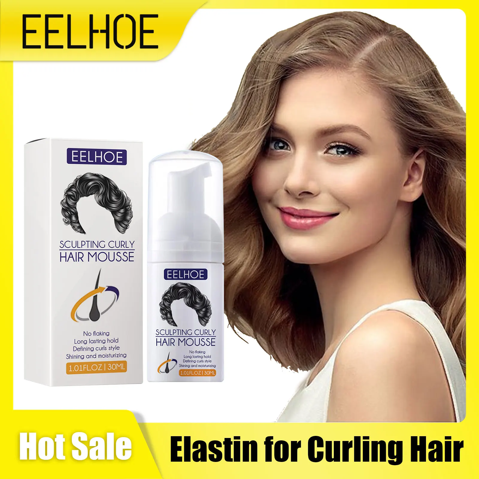 EELHOE Magic Elastin for Curling Hair Keratin Repair Scalp Care Moisturizing Hair Conditioner for Damaged Hair Styling Appliance