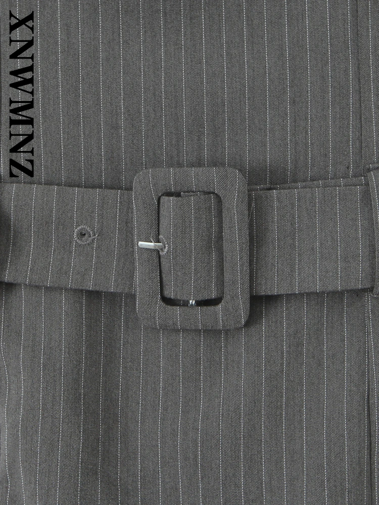 XNWMNZ 2025 Summer Casual Vintage Shoulder Sleeveless Short Pants Simple Lady wide shoulder strap Backless High Waist Commuting