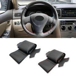For Toyota Corolla 2006 - 2010 Matrix 2009 Auris 2007 2008 2009 Hand Stitched Car Inner Steering Wheel Perforated Leather Cover