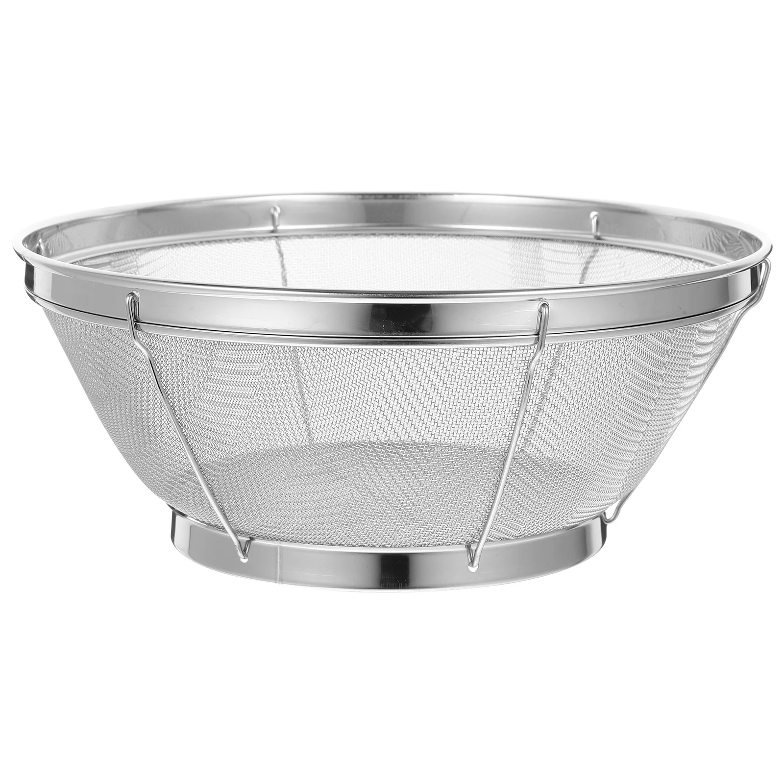 

Rice Strainer Mesh Stainless Steel Washing Sieve Tuna Fruit Basket Vegetable Fine Large