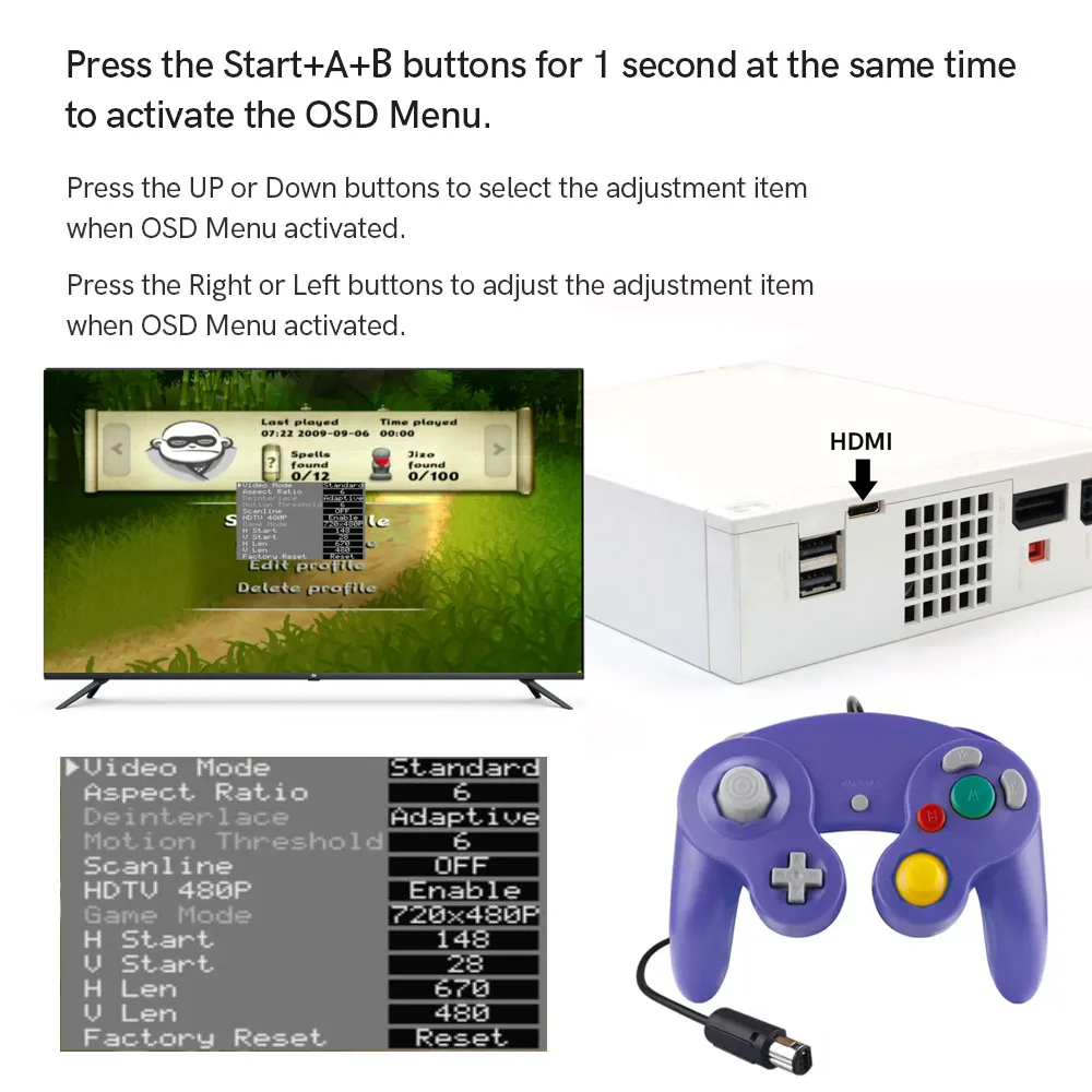 Hispeedido Internal Wii Digital HDMI MOD Kit Digital إلى Digital HDMI Mod Kit لوحدة التحكم Wii