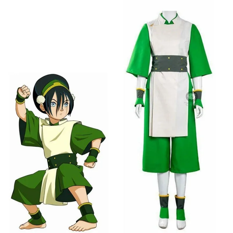 

Аниме Аватар Последний Airbender Toph Beifong Косплей Костюм Жилет Брюки Костюм Наряд Хэллоуин Карнавал Ролевые Игры Тканевая Униформа