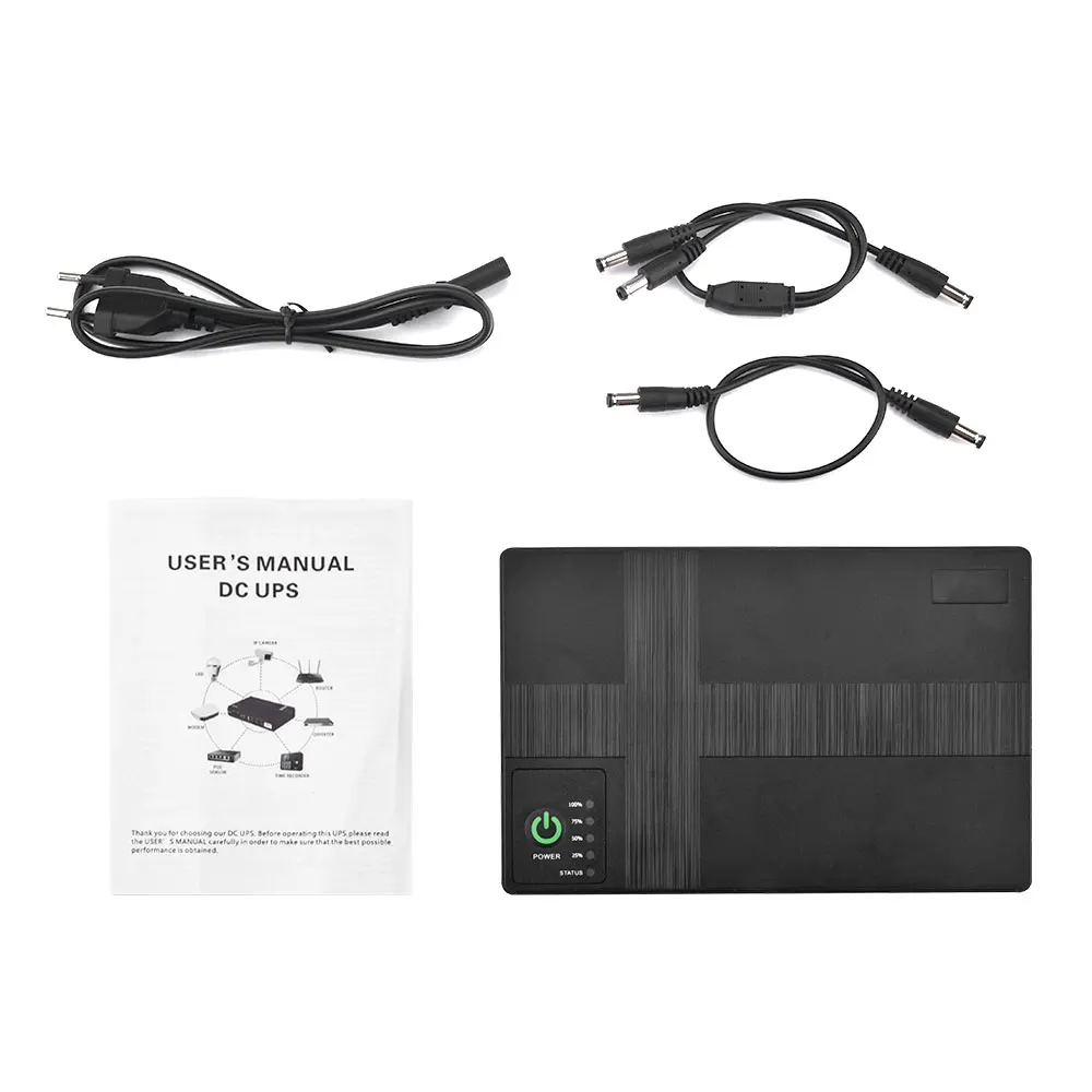 Imagem -04 - Adaptador de Alimentação cc Fonte de Alimentação Ininterrupta 10400mah 5v 9v 12v Ups Router Cat Óptico Adaptador Embutido Fonte de Alimentação de Backup