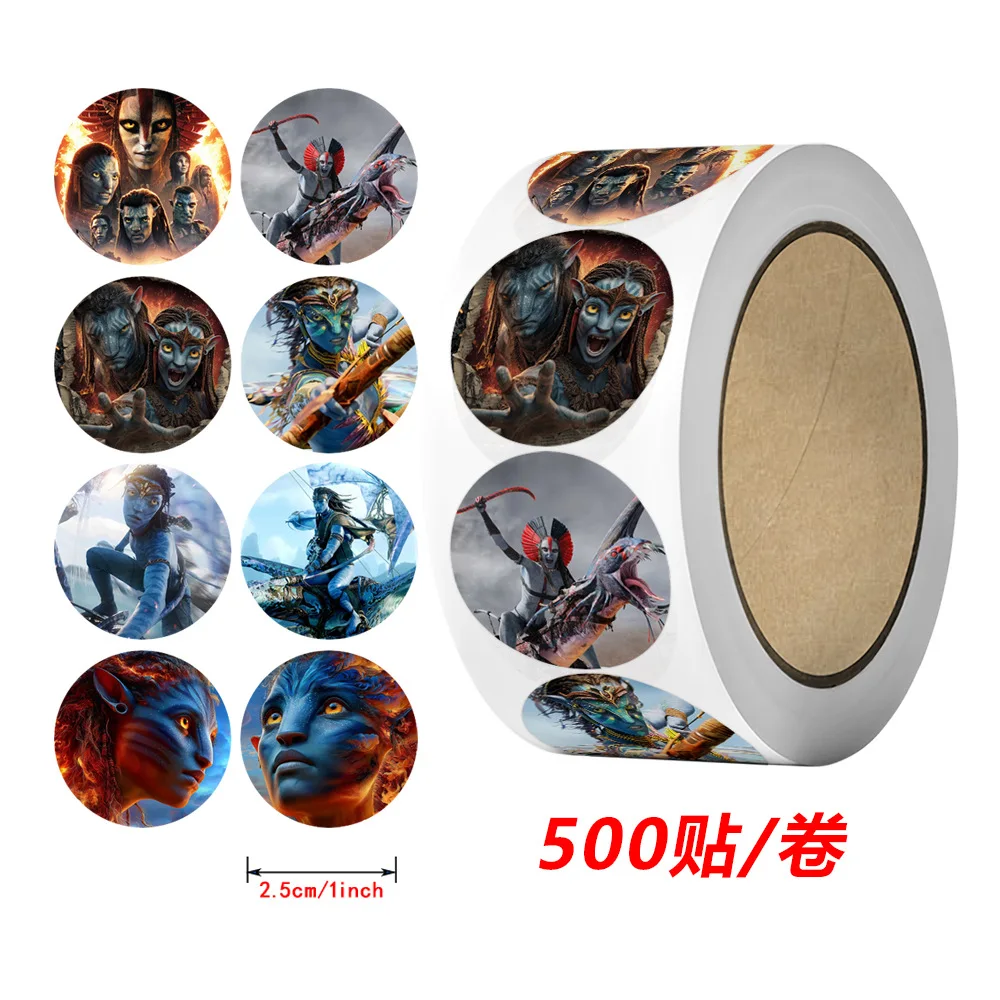 500 Stück/Rolle Disney Film Avatar 3 Aufkleber Rolle DIY Skateboard Laptop Gitarre Telefon Auto Siegel Label Aufkleber Dekoration Aufkleber