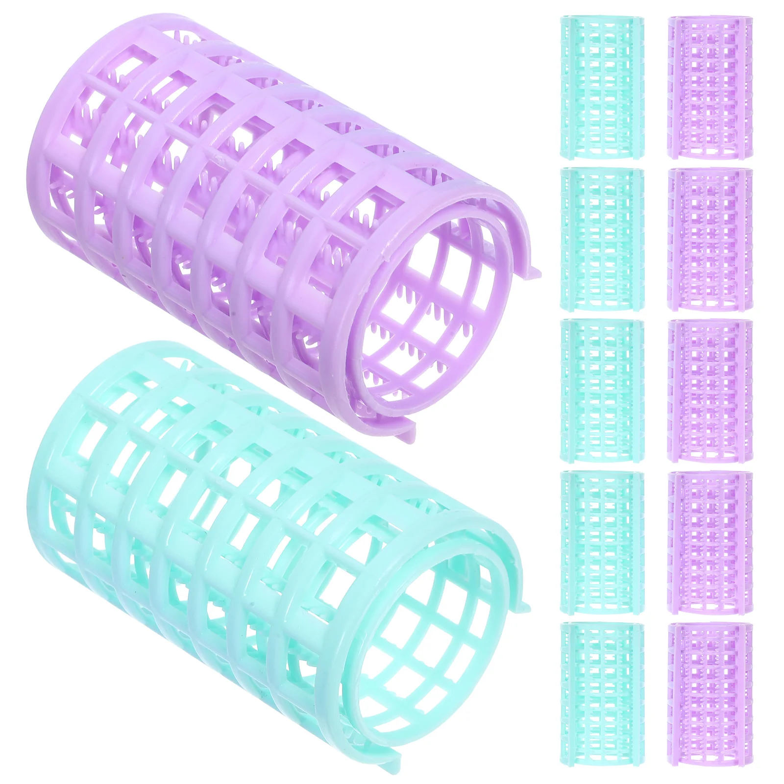 

12pcs Hair Rollers ABS Lightweight Sturdy Durable Salon Hairdressing Tools Curling Styling Long Short Hair Physical Curly