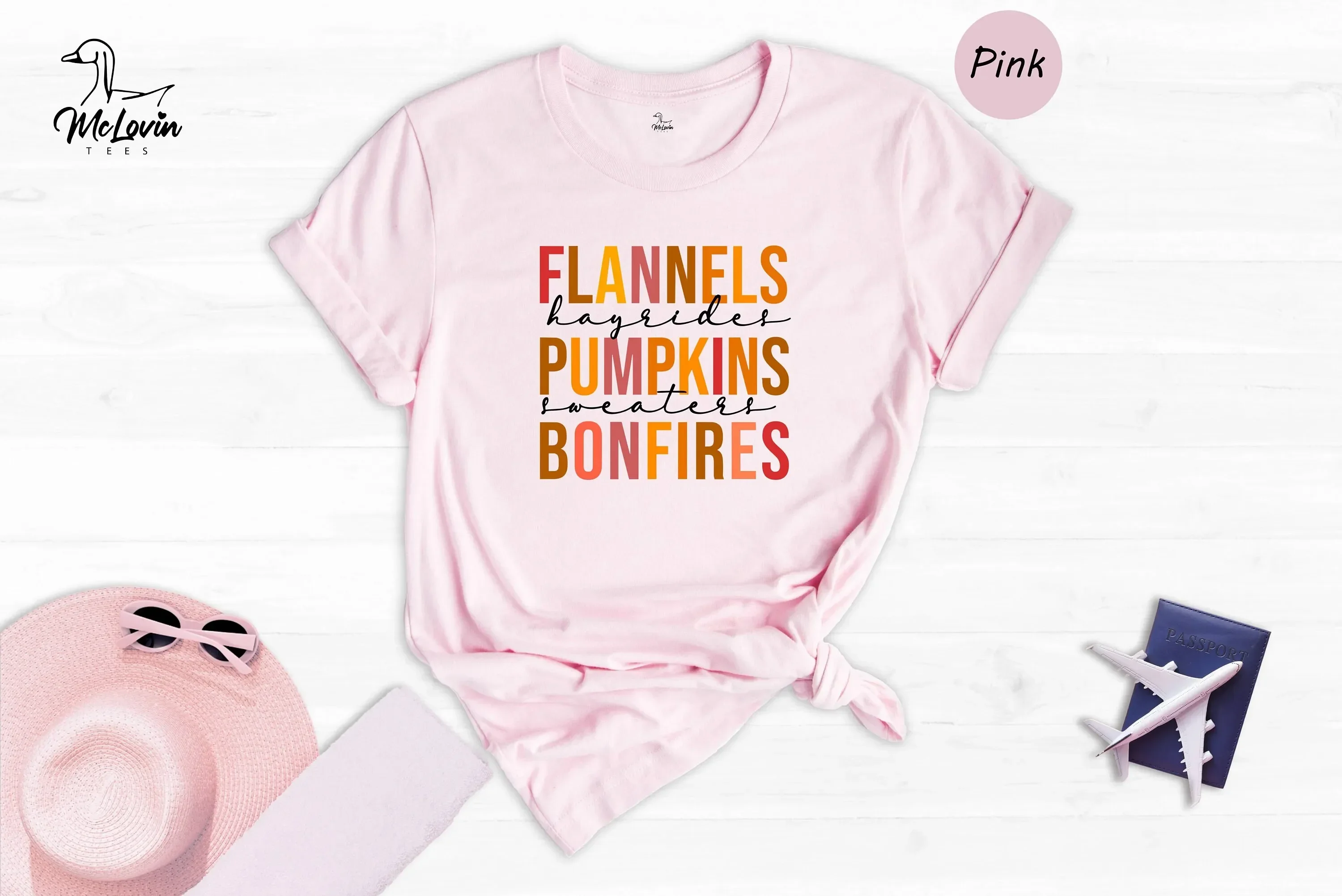 Flannels Hayrides Pumpkins Sweaters Bonfire T Shirt Fall Pumpkin Spice Cute Autumn