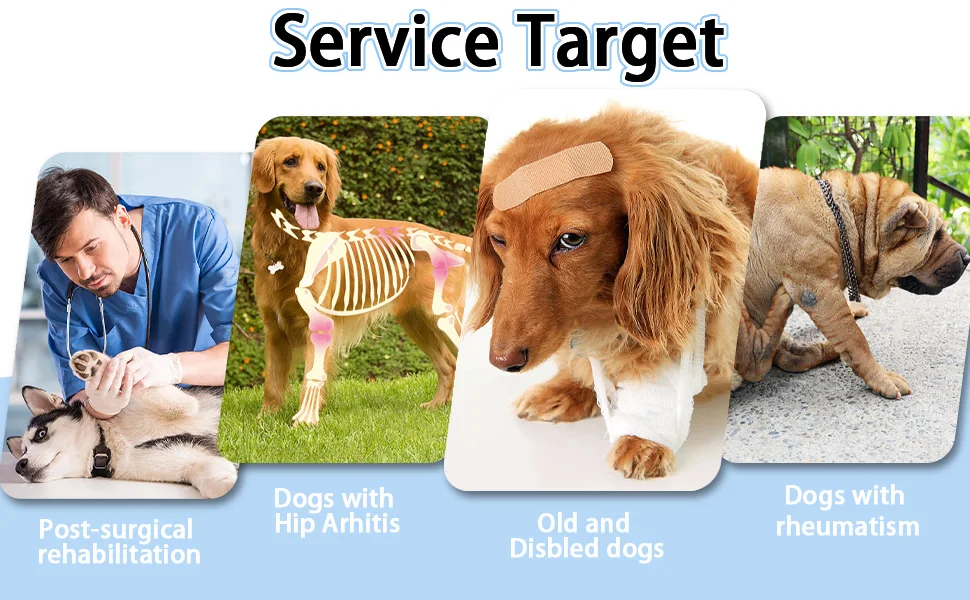 Pet Dog Carry Sling, Emergency Backpack Pet Legs Support & Rehabilitation Dog Lift Harness , for Dogs Joint Injuries,Arthritis