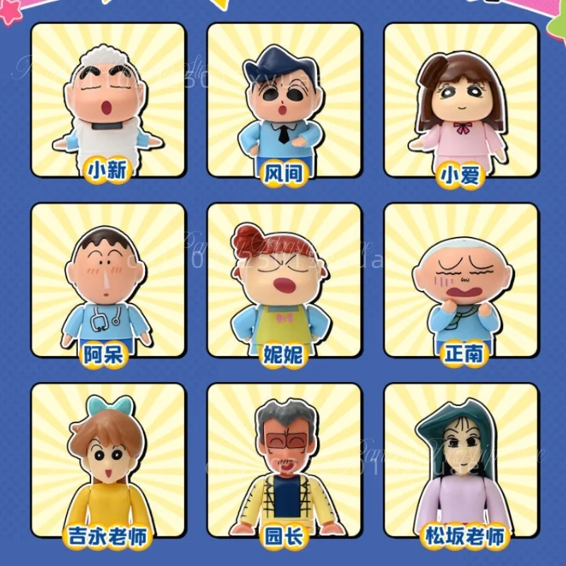 Nowe klocki Keeppley Crayon Shin-chan Futaba, budynki przedszkola, duże zabawki do składania, model sceny ulicznej z anime, prezent