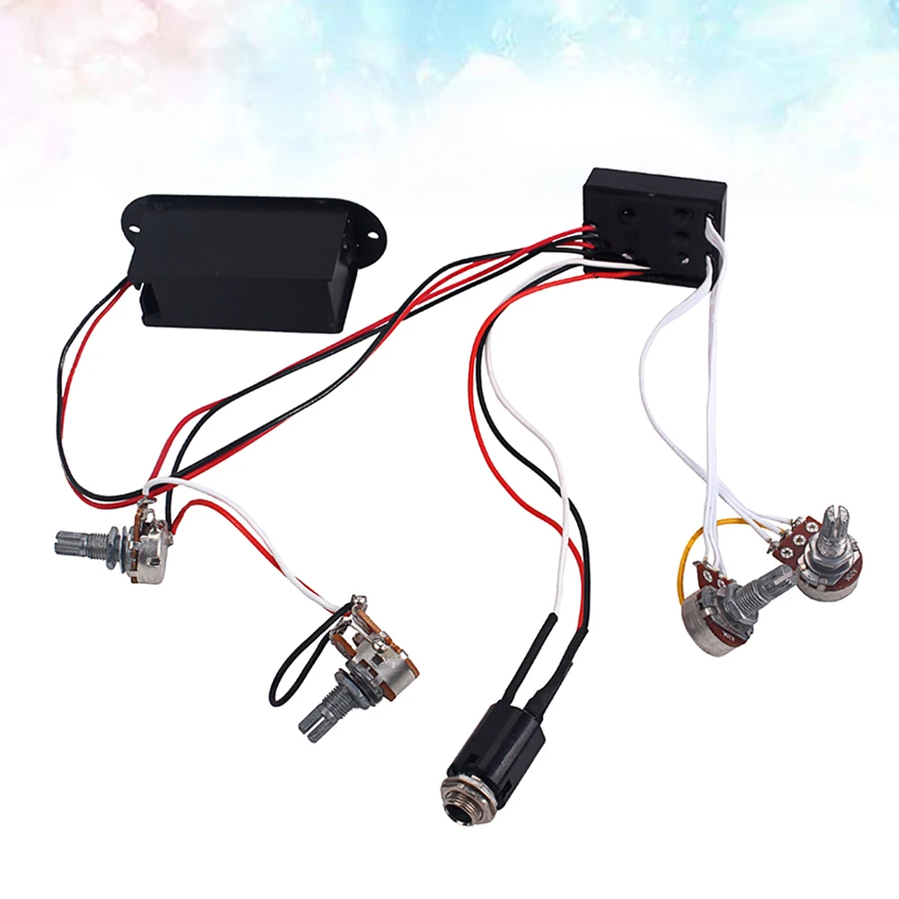 

2 Band Super Bass Magnification Circuit Guitar Preamp Accessories Guitars Black