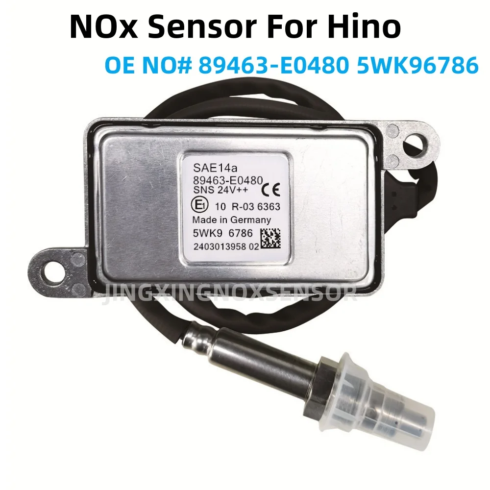 89463E0480 5WK96786 89463 E0480 Original New NOX Sensor Nitrogen Oxygen Sensor For Hino Diesel Truck SNS 24V