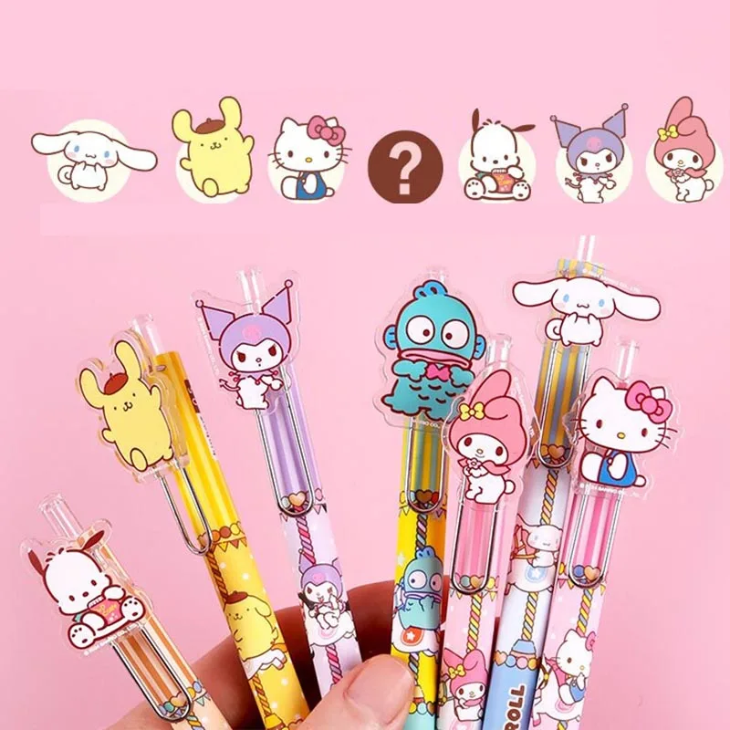 Imagem -03 - Sanrio Kuromi Melody Gel Pen Creative Black Ink Signature Canetas Material Escolar Brinde Promocional 0.5 mm 20 Pcs por Lote