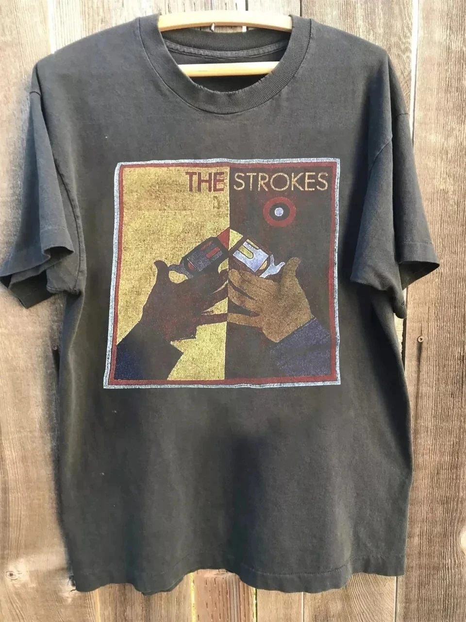 Camiseta de concierto The Strokes Room on Fire Tour para hombre y mujer, camiseta de manga corta, ropa de calle informal de Vinage Y2K Unisex de verano