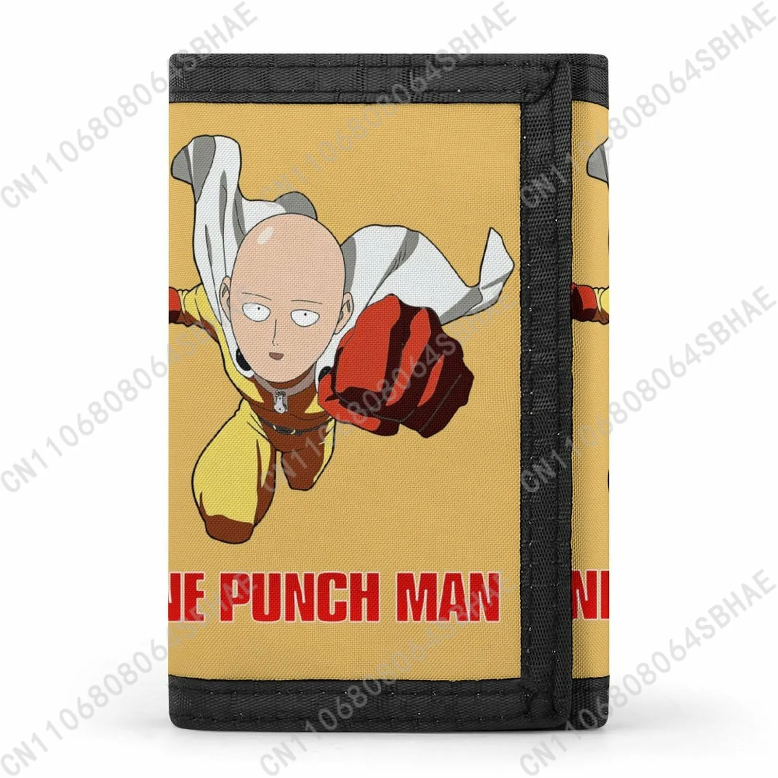 

One Punch Man Trendy Tri Fold Wallet Teenage Girls Boys Slim 3 Fold Card Personalized Pattern Purse for School Daily Use