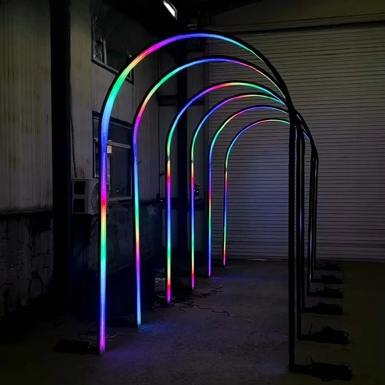 

RGB Neon Arch Tunnel Path Light Backdrop Stand Walkway Arch for Wedding Party Decoration