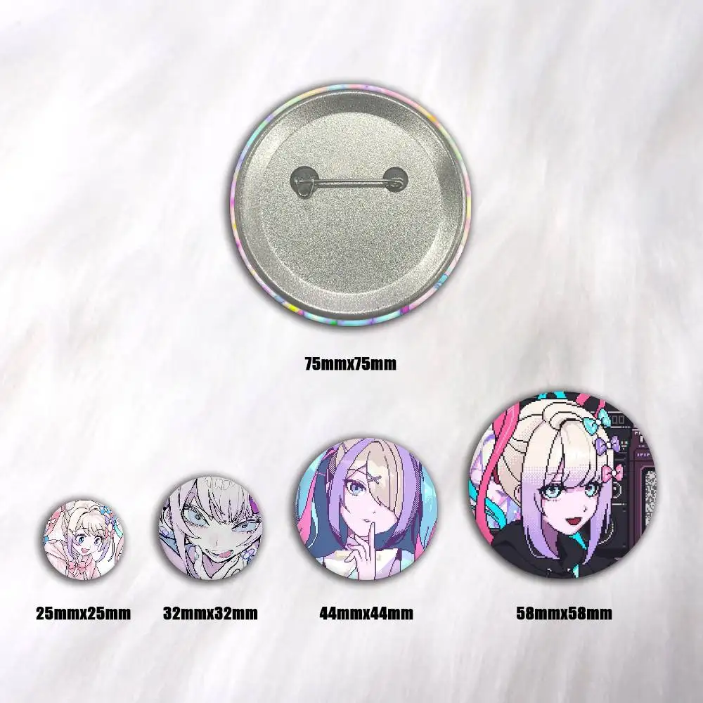 A-Kangel Needy Streamer Overload Anime Round Badges, Brooches, Clothing Accessories, Birthday Gifts, Anime Conventions