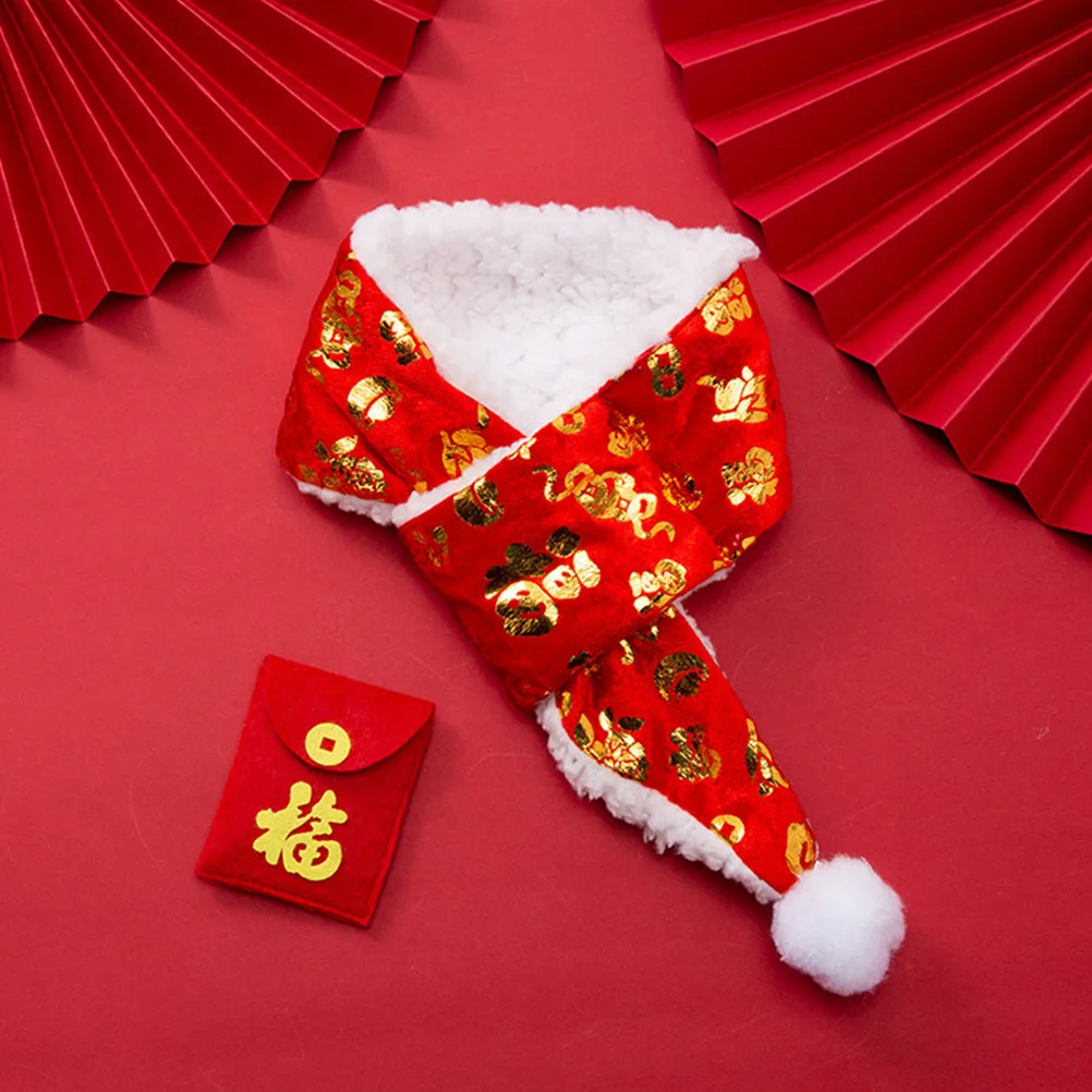 

1Set Small Pet Scarf Winter Warm Keep Dog Collar Puppy Accessory Joyous Kitten Chinese Festival Decorative Wearable