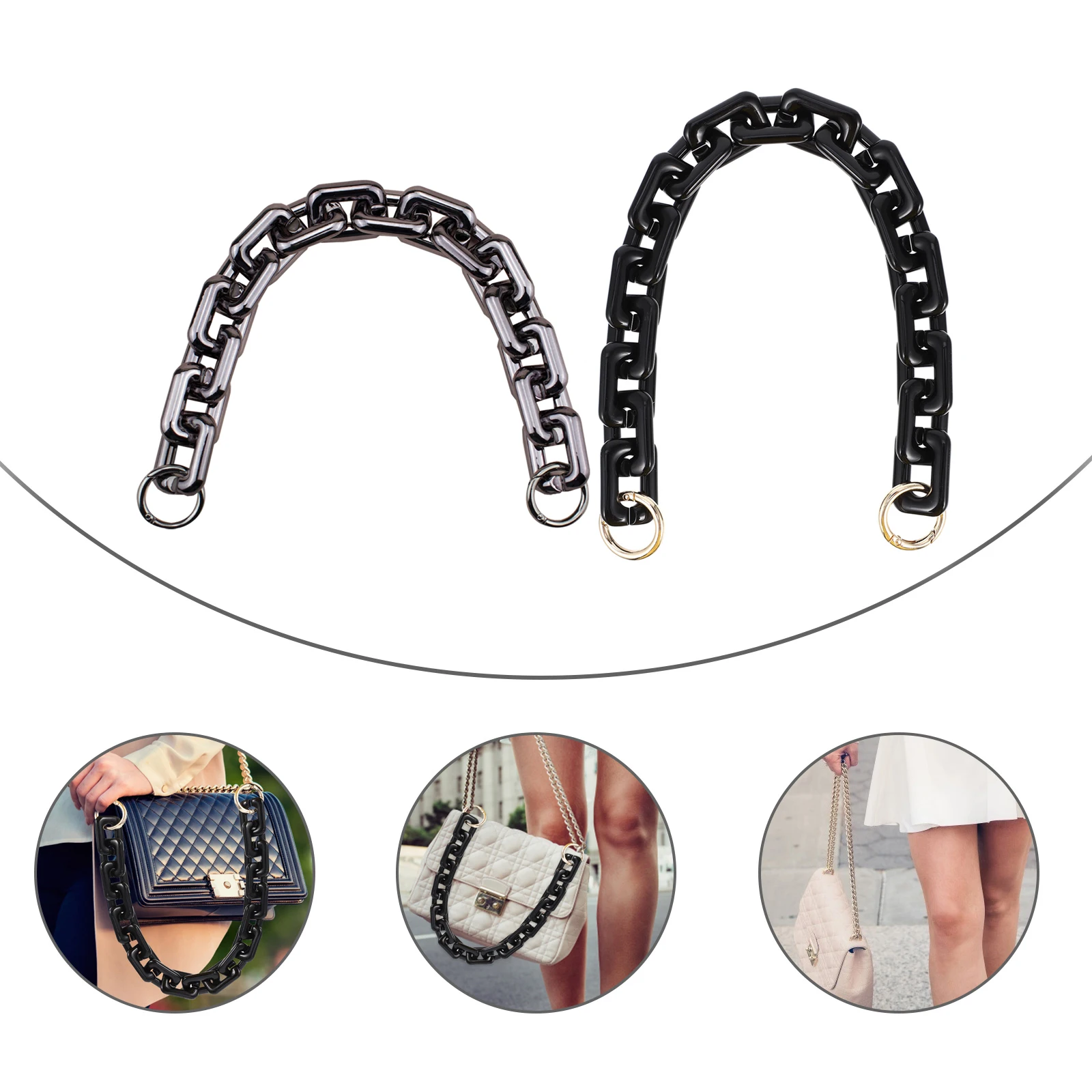 1Pcs Wolke Tasche Kette Acryl DIY Schulter Gurt Ersatz für Handtasche Dekoration Modische Tragbare Geldbörse Zubehör