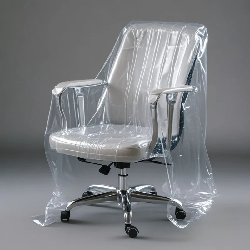 Sheer Massage Chair Cover Transparent PE Waterproof Dining Chair Dustproof Furniture Covers Anti-scratch Storage Case