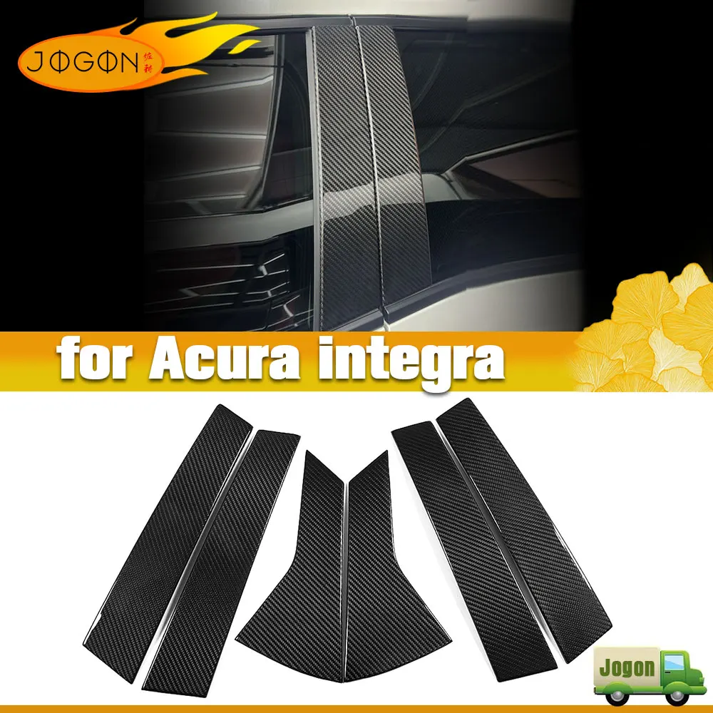

Genuine Carbon Fibre Door Protection Window Pillar Posts Trim For Acura Integra Type S 2023 2024 2025 DE5 Exterior Decoration ﻿