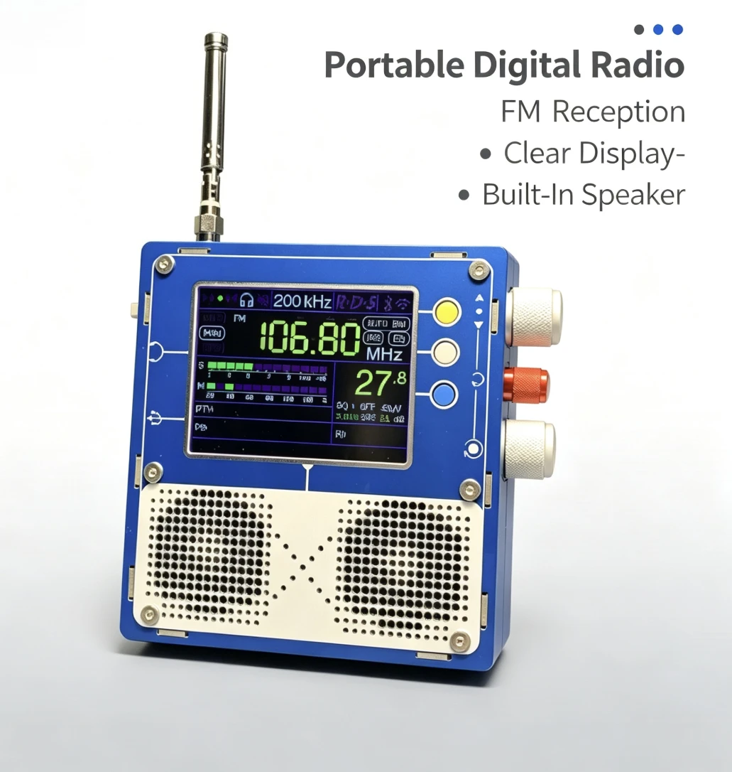 TEF6686 Full Band Radio FM AM SW LW Digital Tuning High Sensitivity DSP Receiver Portable Rechargeable Stereo Speaker Outdoor