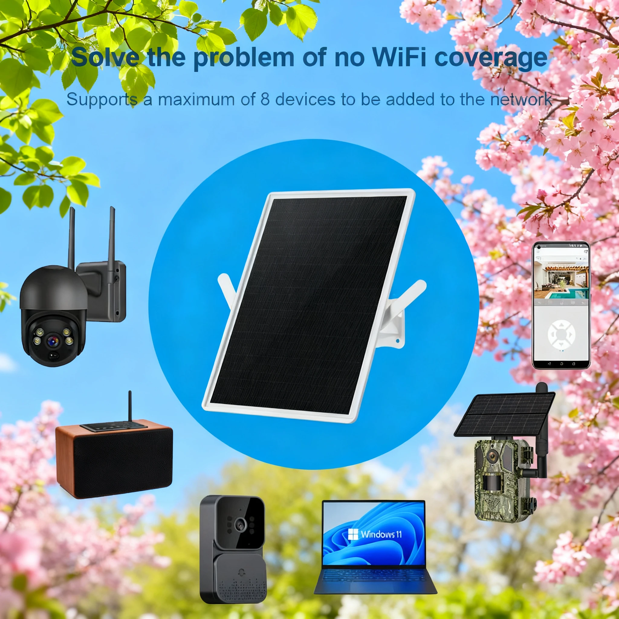 เราเตอร์ LS VISION 15W 4G รองรับซิมการ์ด พร้อมแผงโซลาร์เซลล์ในตัว แบตเตอรี่ 20000mAH เราเตอร์ 2.4Ghz WiFi Hotspot กันน้ำระดับ IP66