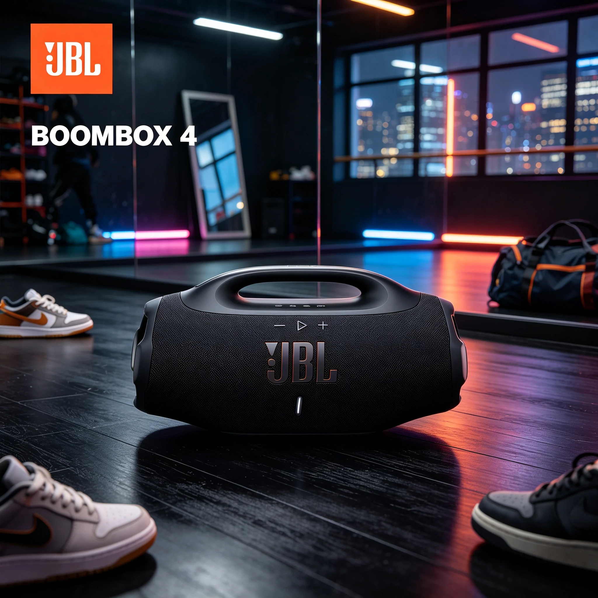JBL Boombox 4 High‑Power Bluetooth Speaker Lightweight Optimized Body 34H Long Runtime For Large‑Scale Outside Party Activities