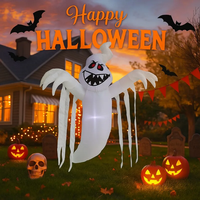 5ft brinquedos infláveis halloween fantasma pátio prop embutido luzes led ornamento caminho ao ar livre pátio decoração explodir modelo