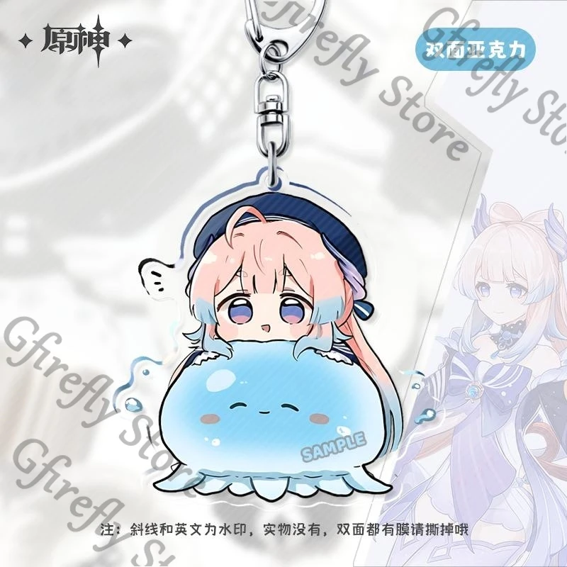 Goutte suspendue Genshin Impact pendentif Anime Q Version porte-clés acrylique Kokomi double face haute définition porte-clés intercalaire
