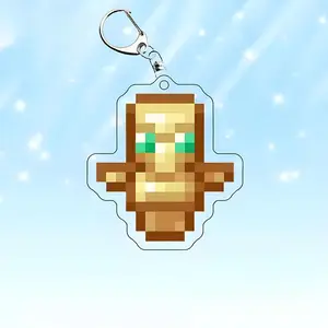 2-10 Pcs/set Totem of Undying Diamond Sword Eye of Enchanted Golden Apple Keychain Pickaxe Model Toys Collect Keyrings Pendant 10 best sales diamond key chain - №1