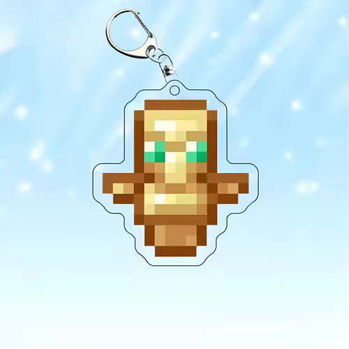 2-10 Pcs/set Totem of Undying Diamond Sword Eye of Enchanted Golden Apple Keychain Pickaxe Model Toys Collect Keyrings - Image 2