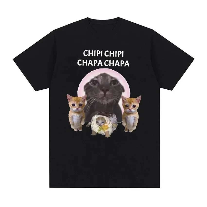 Chipi Chipi Chapa ChapaFunnyT camisa Tops hombres Retro cuello redondo moda camisetas Casual 100% Camiseta de algodón