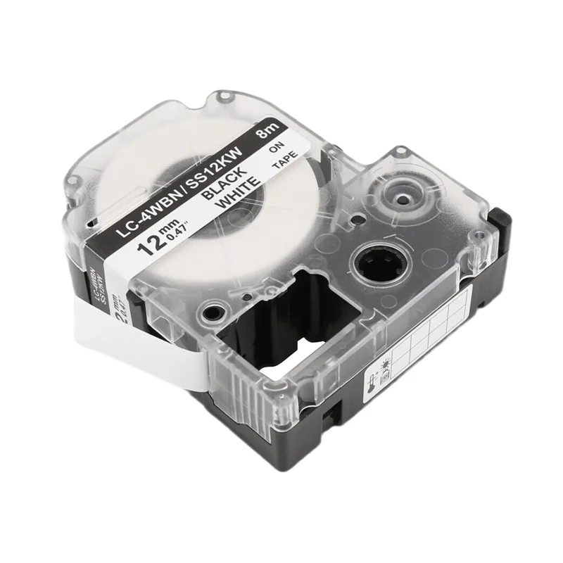 

Надежная 5 упаковок, замена лент для этикеток LK-4WBN LC-4WBN9 (SS12KW) для Epson Labelworks LW300 LW400 LW500 LW700, черный на белом, 1/2 дюйма