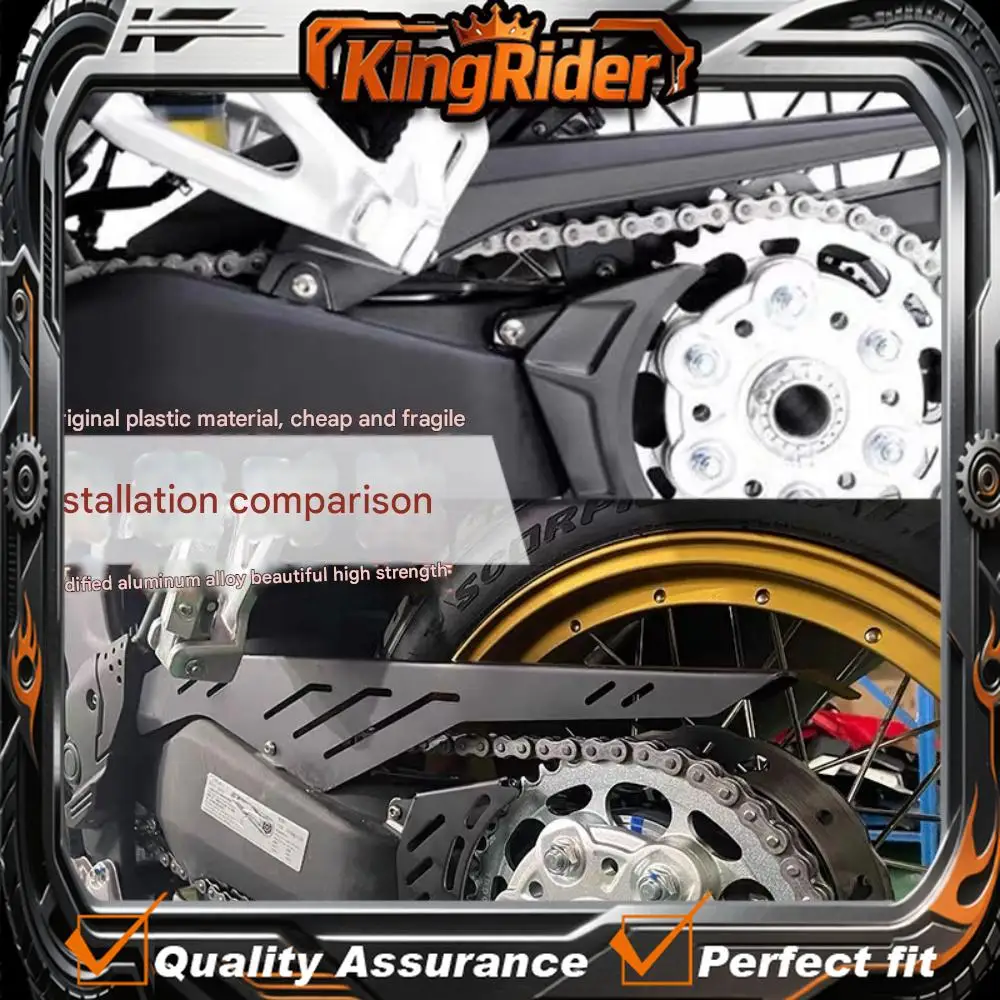 

Motorcycle premium belt protector, suitable for KOVE 525X 500X MONTANA XR5 XR 5 chain trim and protection device accessories.
