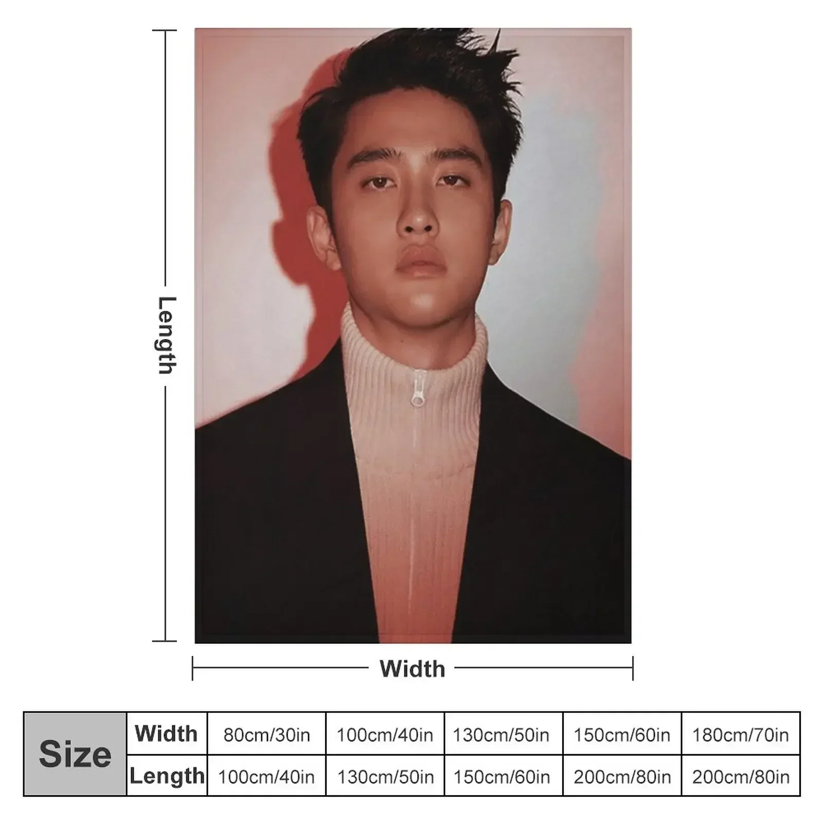 do kyungsoo (love shot) Throw Blanket Designers Luxury Throw Winter beds decorative Decorative Beds blankets ands Blankets