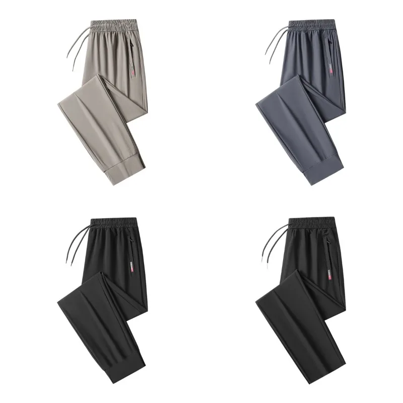 Summer Outdoor Lightweight and Breathable Ice Silk Pants for Men Outdoor Golf Sports Casual Fashion Fast Drying Sports Pants