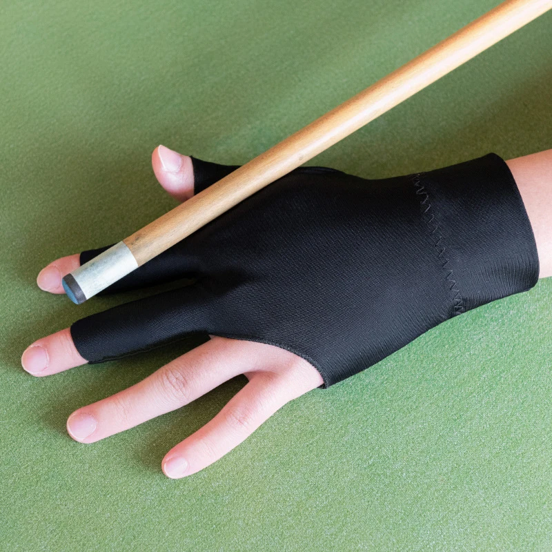 1pc Spandex Snooker Billiard Cue Glove Pool Left Hand Open Three Finger Accessory Professional Billiards Gloves Left Hand Cover