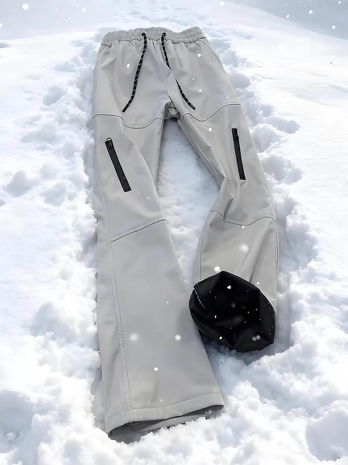 

Thickened Fleece Lined Soft Men's Winter Trousers -32 Degree Celsius Resistant Outdoor Hiking Skiing Pants Casual Strai...