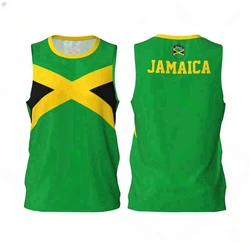 Jamaica Flag Graphic Tank Tops Simple Fashion Men Women 3D Printed Basketball Jersey Tees Loose Sports Sleeveless T Shirts Vest