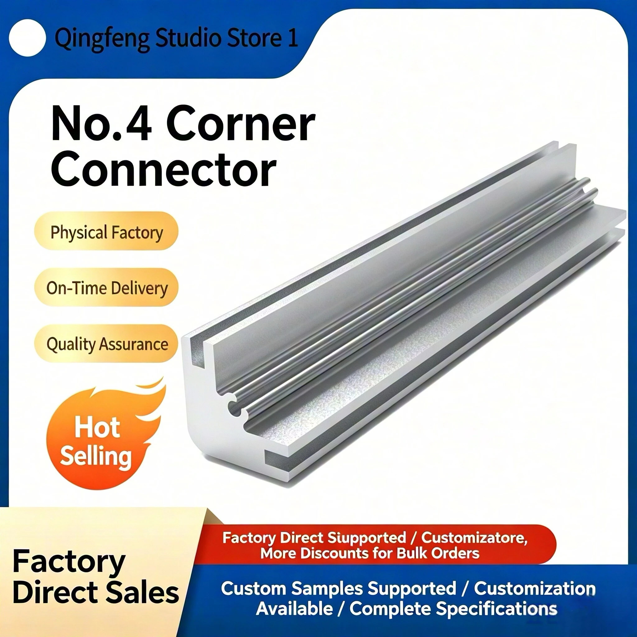 Qing Feng-DIY Standard Part No. 4 (Angle Joint Profile) Aluminum Profile Corner Connector.