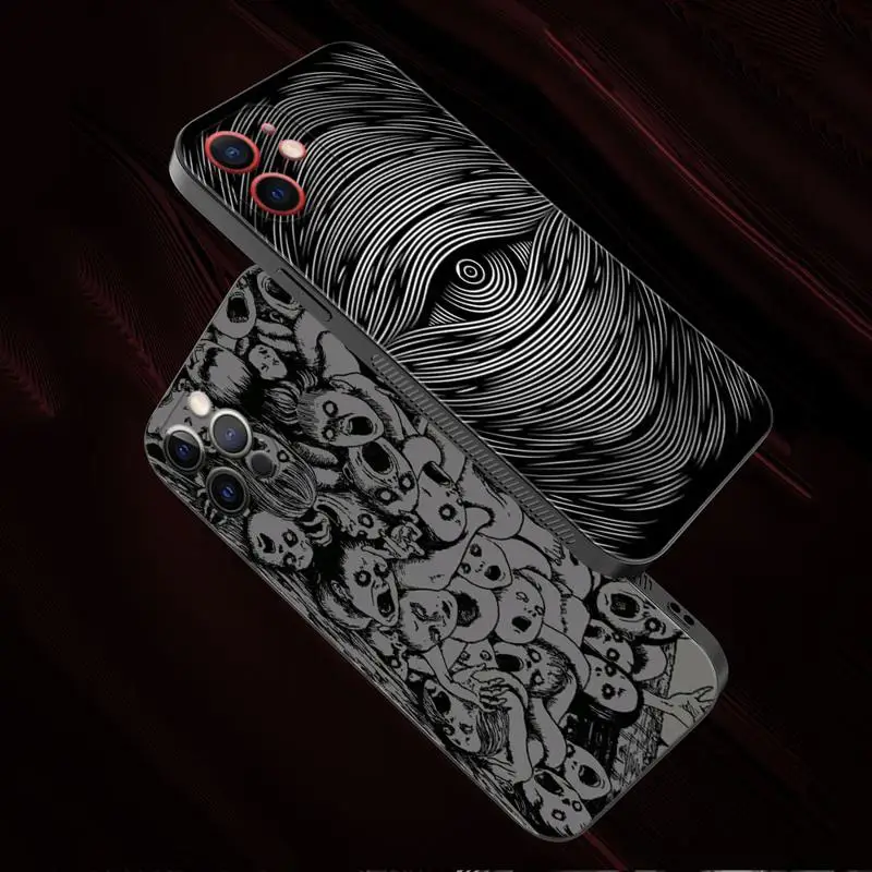 Black paury Ghost Eye custodia per Apple Rose Line Art per Apple iPhone 15 14 13 12 11 Pro Max 13 12 Mini XS Max XR X 7 8 Plus